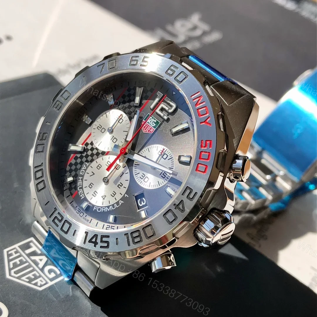 View 5 of TAG Heuer Formula 1 Quartz Chronograph 42 Stainless Steel Indy 500 Bracelet CAU1113.BA0858