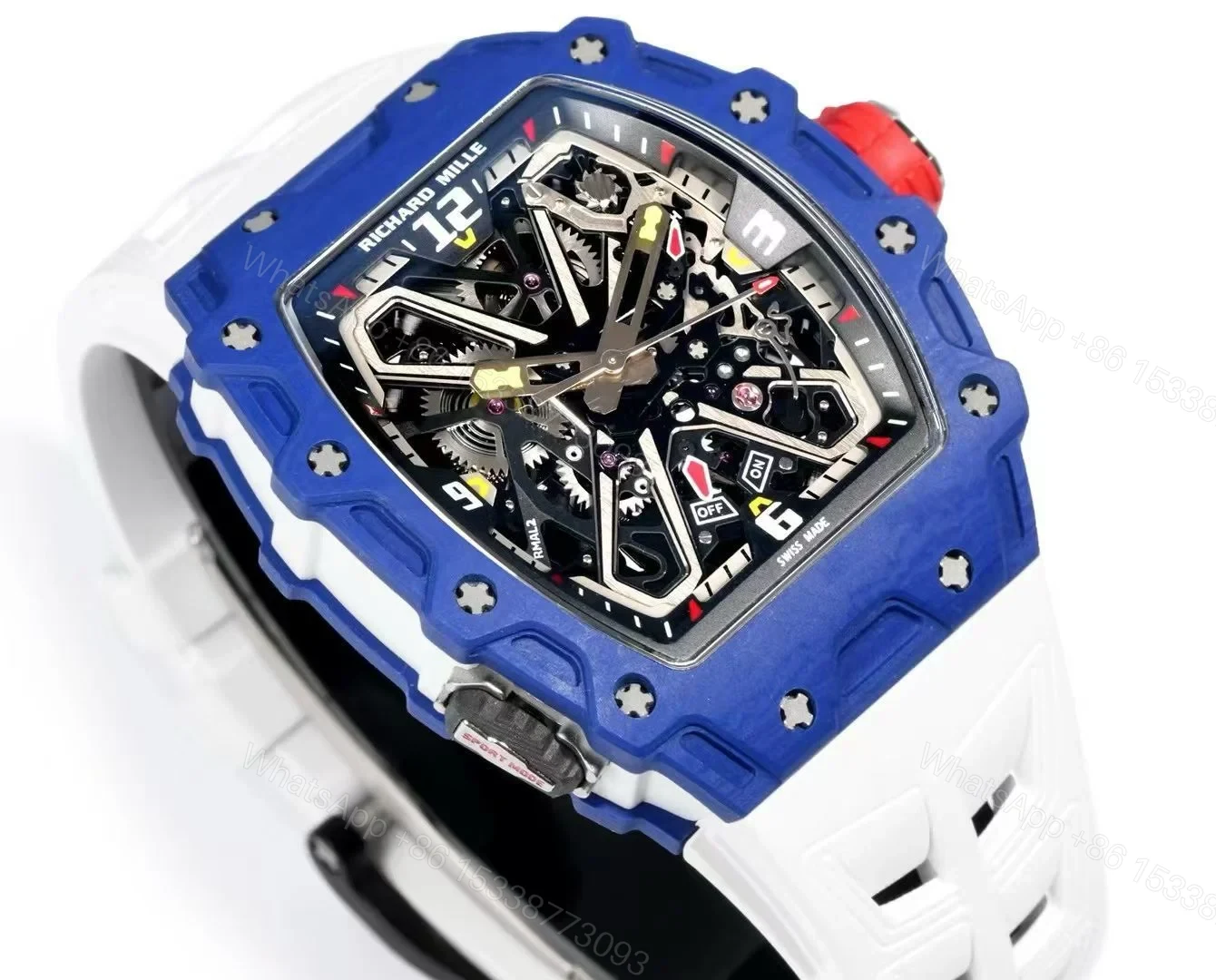 View 4 of Richard Mille RM35-03 Automatic Skeleton Watch Carbon NTPT Quartz Carbon Fiber Slim 13.5MM Case Integrated Movement Premium Edition RM35-03-NTPT-QCF-A35