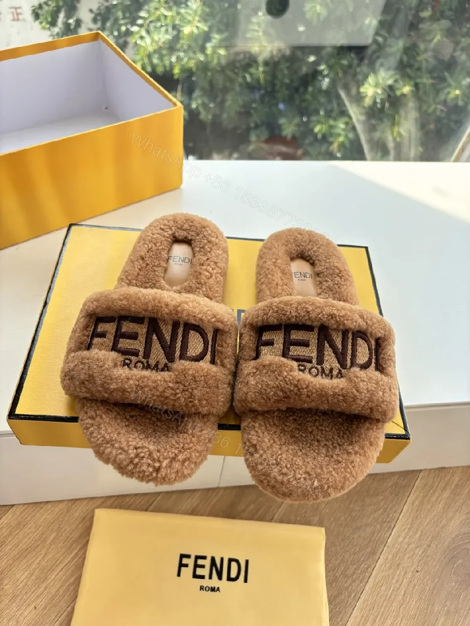 View 6 of Cozy Teddy Slide, Open-Toe, Cushioned Footbed