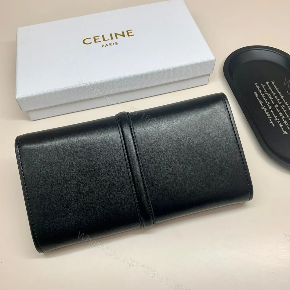 View 4 of CELINE LARGE WALLET 16 IN SATINATED BLACK 19CM 10M033CQ7 38NO