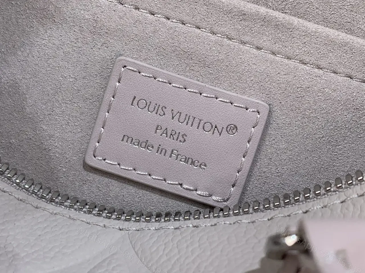 View 10 of Light Lavender Louis Vuitton-Style Dome Handbag with Chain Strap
