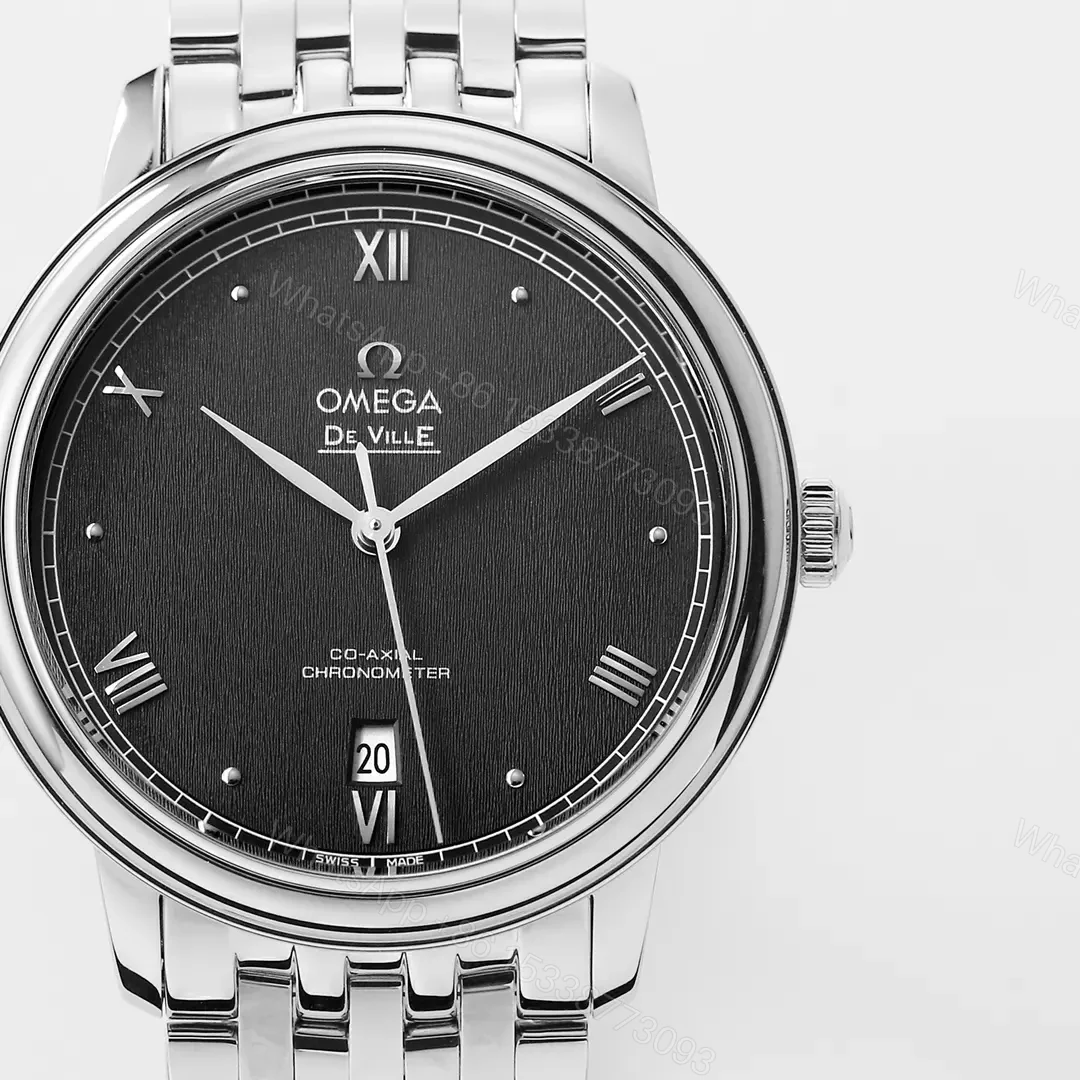 View 2 of Omega DeVille Prestige Black Dial Stainless Steel Bracelet Watch 39.5mm