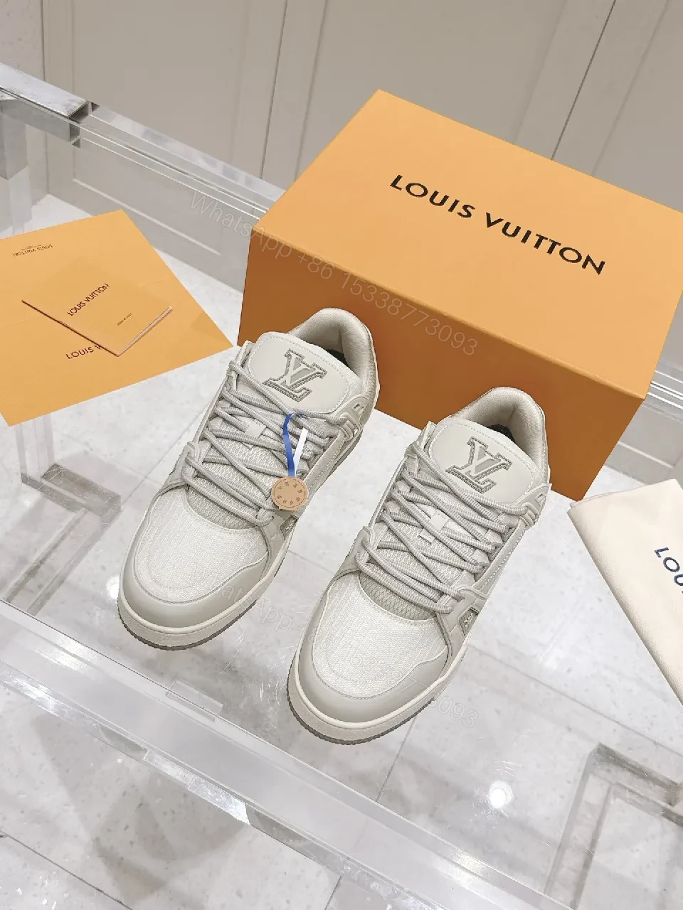 View 3 of Crisp White Mesh Luxe High-Top Sneaker with Cushioned Comfort