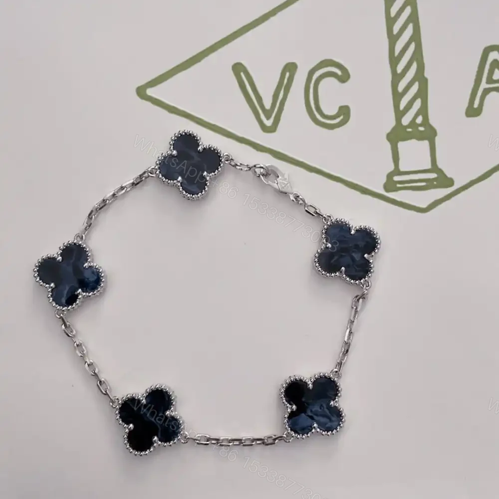 View 13 of 高仿首飾VanCleef&Arpels*RP7S400彼得石白金手鏈