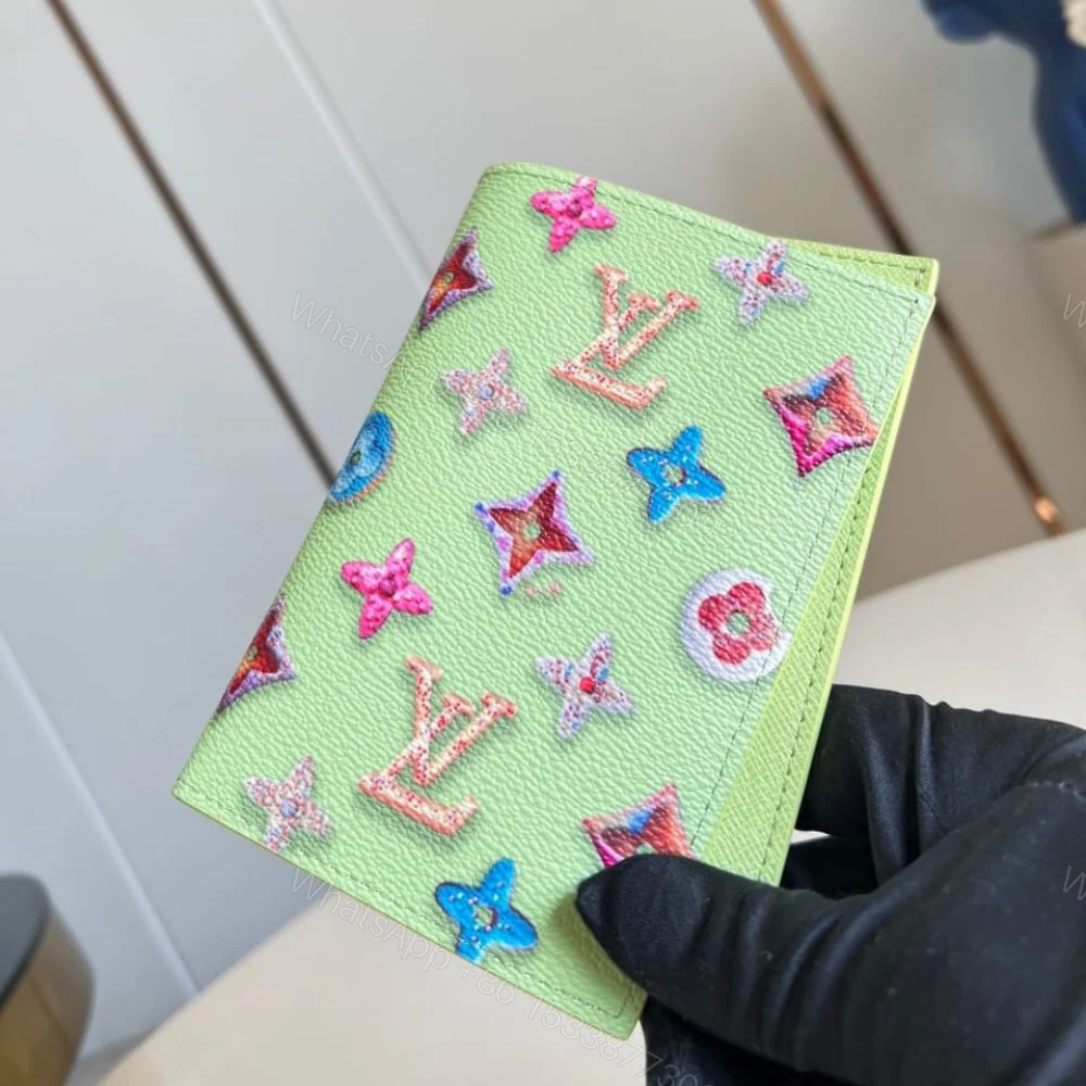 View 4 of Louis Vuitton Passport Cover Monogram Donuts Green 14Cm M28039