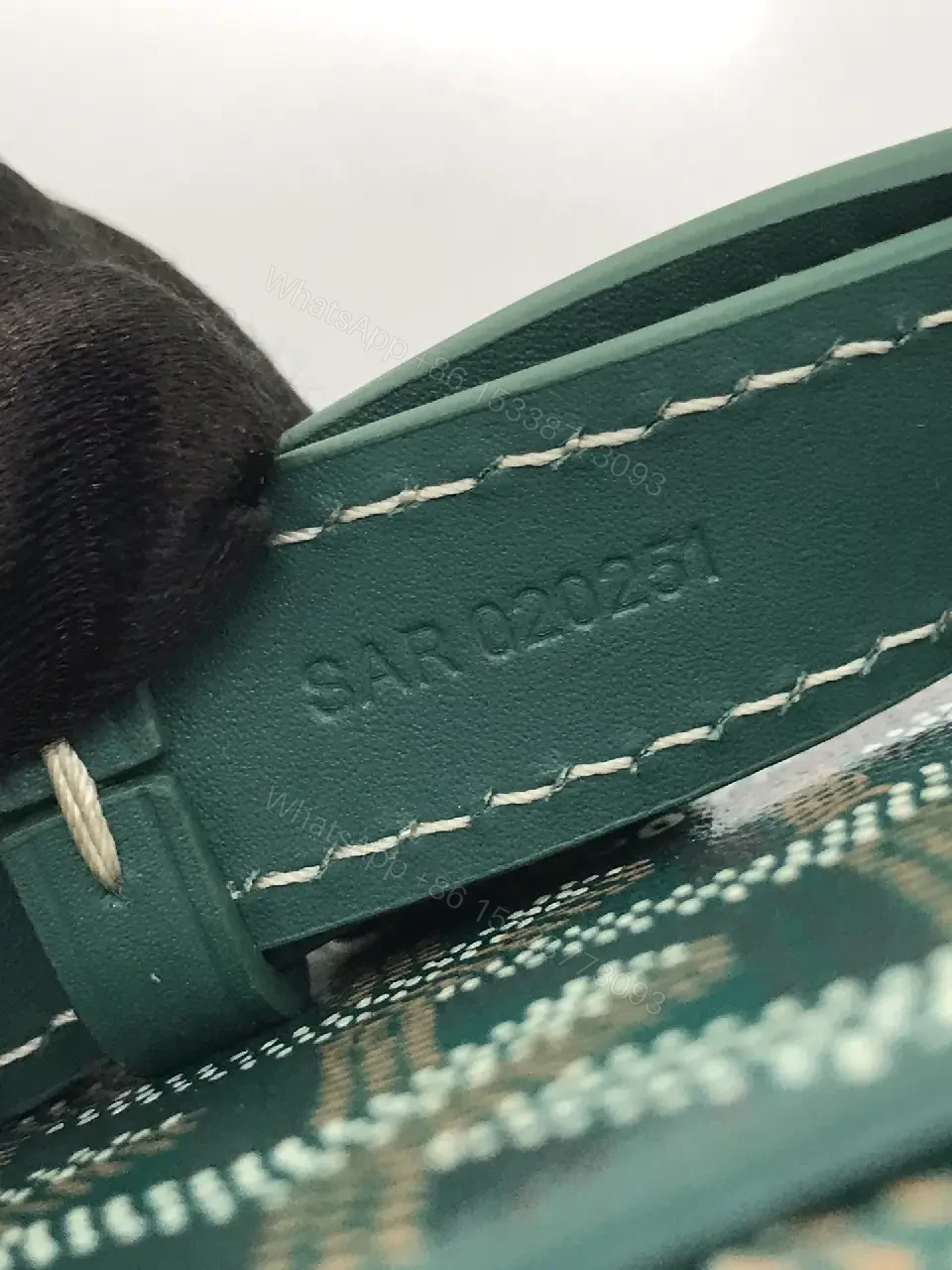 View 2 of Goyard-Inspired Textured Compact Case with Luxe Hardware