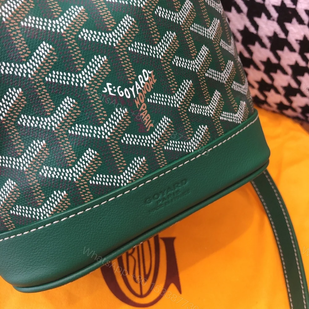 View 6 of 高仿Goyard*PEFLOT4抽繩水桶包綠色免檢版