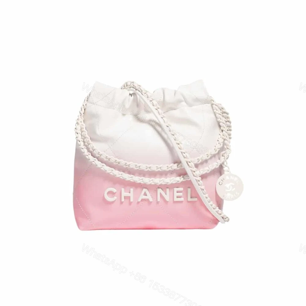 Chanel 22 Mini Handbag Patent Gradient Calfskin Pink 20Cm — view 1