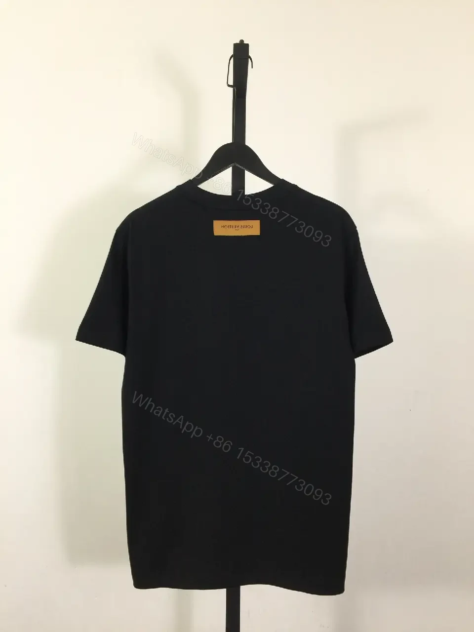 View 4 of Black Cotton Graphic Tee: Streetwear Luxe Statement Top