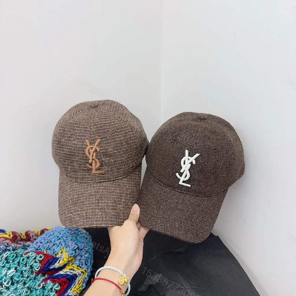 View 8 of Bruised Brown Wool-Blend Cap: Subtle Designer Monogram Cap