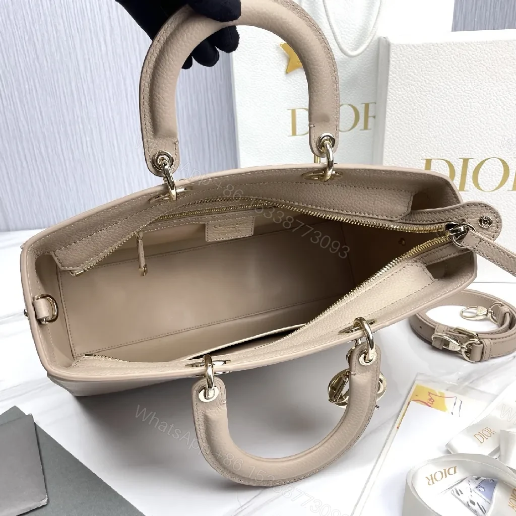 View 6 of Soft-Texture Satchel in Pebbled Leather with Signature Charms
