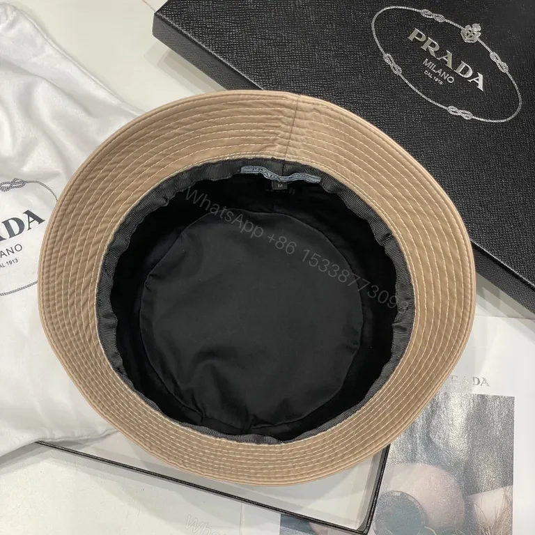 View 6 of Sand-Beige Prada Nylon Bucket Hat: Everyday Luxury