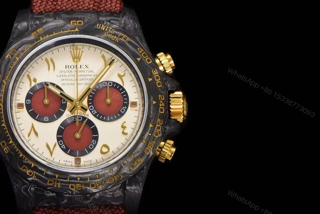 View 13 of Replica DiW Rolex Cosmograph Daytona Volcano CarboQuartz