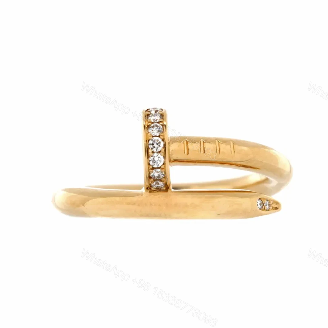 View 2 of Copy 18k Gold Cartier Juste Un Clou Ring Paved Diamonds