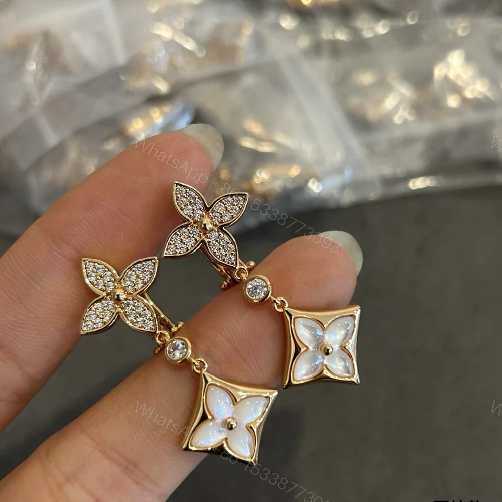 View 2 of LOUIS VUITTON COLOR BLOSSOM M STAR MULTI MOTIF EARRINGS GOLD Q06489