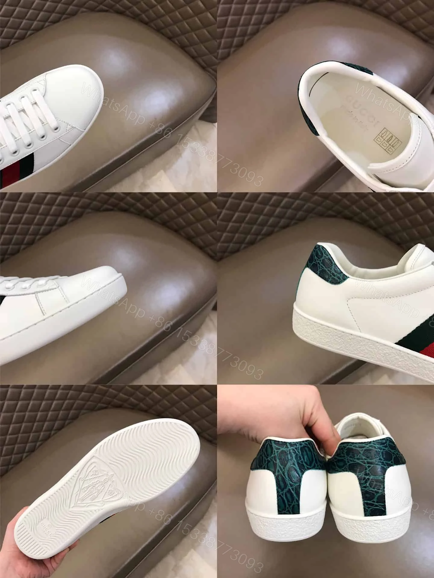 View 3 of GUCCI ACE LEATHER SNEAKER – GC34