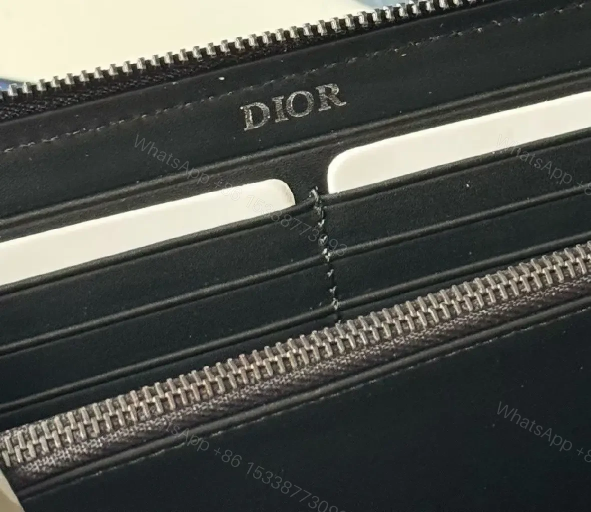 View 6 of Chic Patterned Wallet in Leather with Monogram Shine