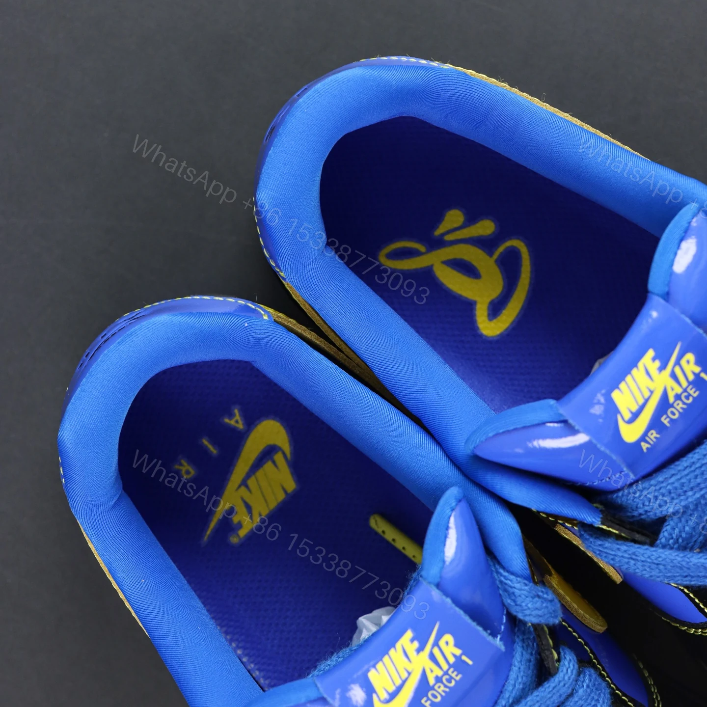 View 4 of Central Cee x Air Force 1 Low Black Yellow Blue