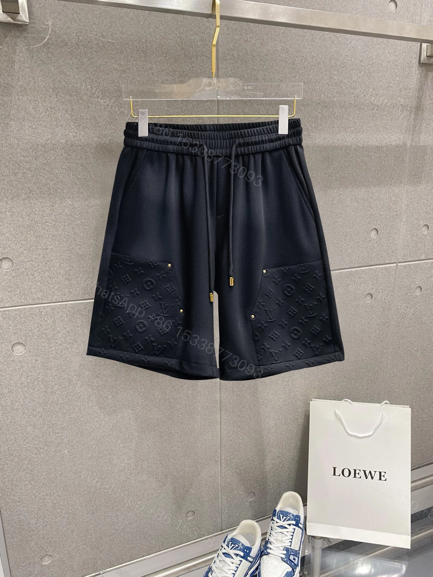 LV 一比一工裝拼接口袋短褲 Monogram壓紋設計 潮流休閒款 — view 1