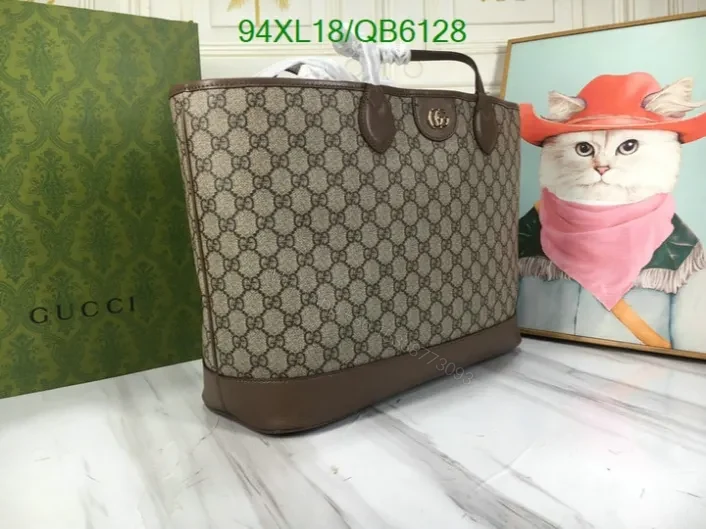 View 5 of Gucci Lookalike Handbag Brown Leather Medium Size
