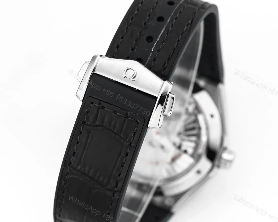 View 9 of Omega Constellation Meteorite Series 5th Generation 41MM Watch Black and Silver with Black Leather Strap
