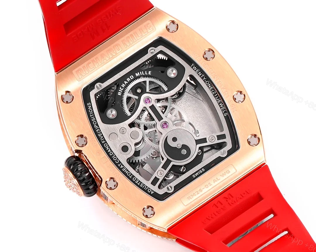 View 8 of Richard Mille RM26-01 Panda Tourbillon Watch Diamond Set 18K White Gold Panda Bamboo Art Dial Mechanical Luxury Edition RM26-01-PND-WGA
