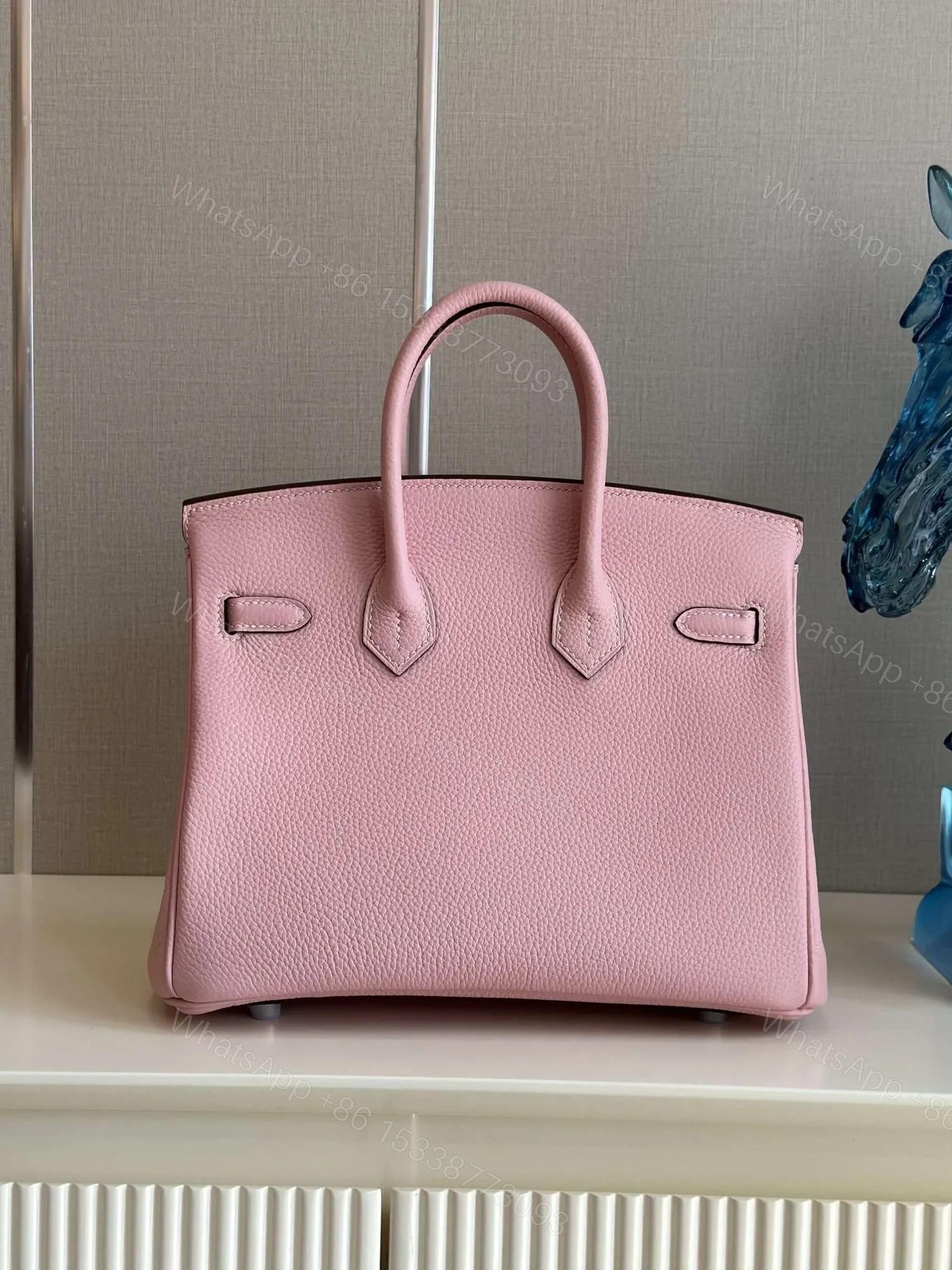 View 5 of HN 25 Rose Pink Togo Leather Palladium Hardware