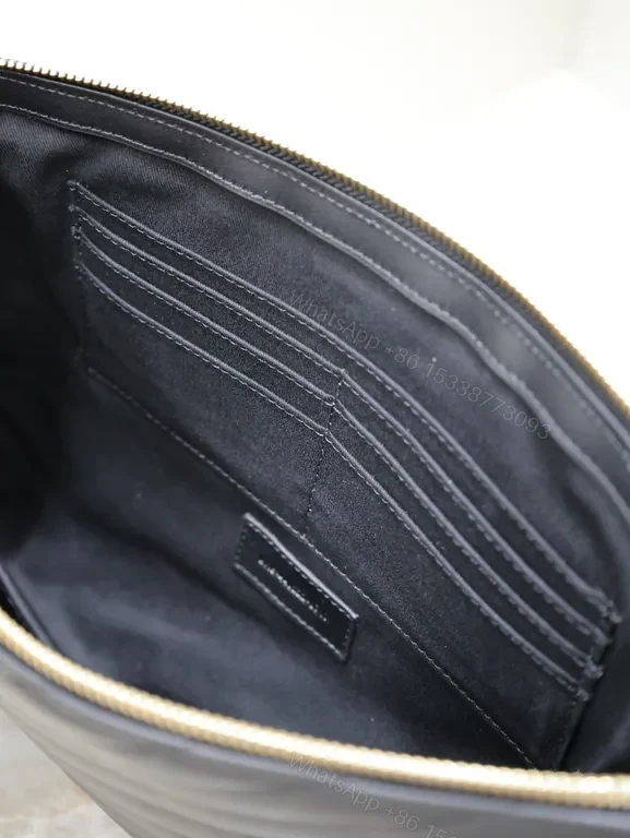 View 4 of Chic Quilted Clutch â€“ Leather, Luxury Style, YSL-Inspired