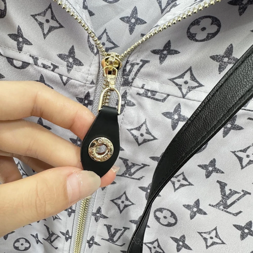View 6 of Louis Vuitton Monogram Pattern Parka Jacket Black White 1Ahzpf