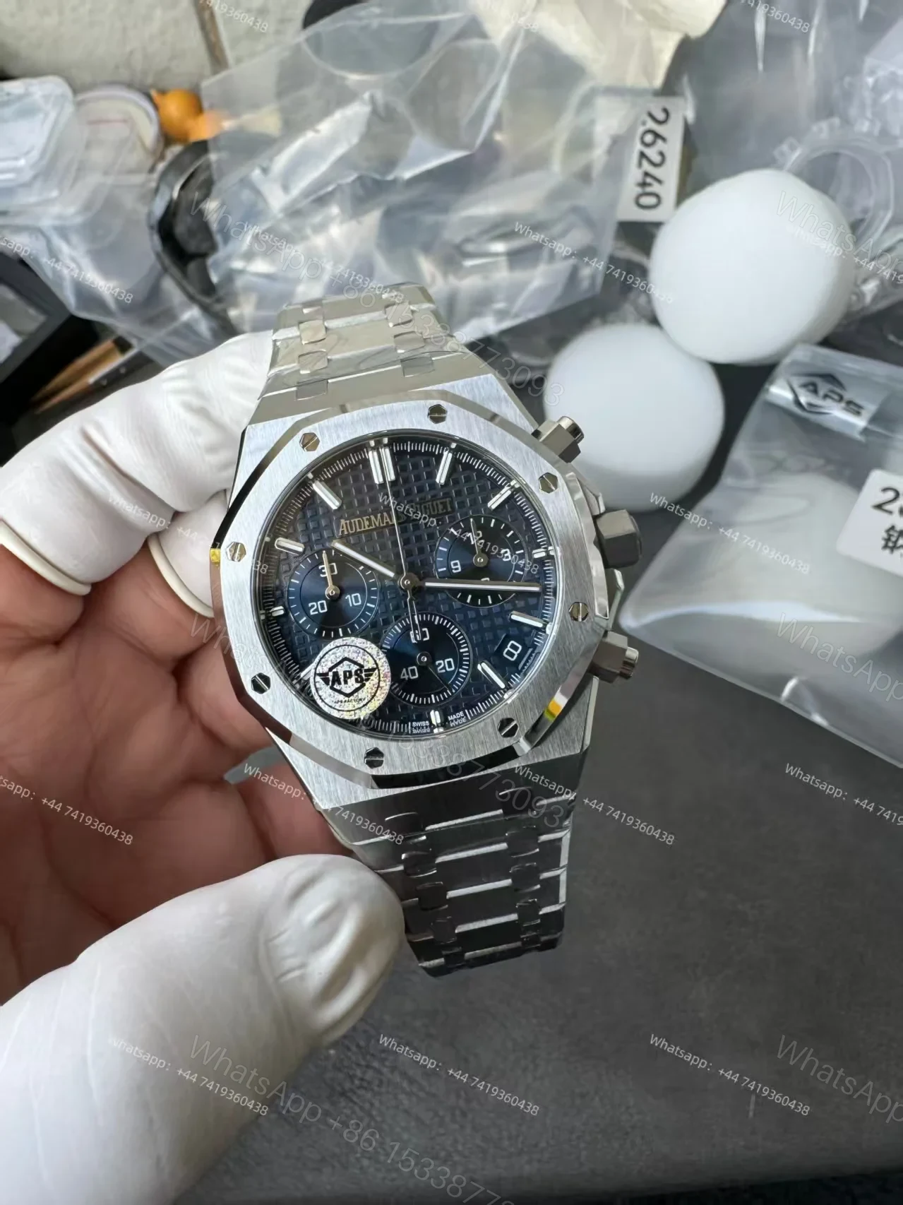 View 2 of Audemars Piguet Super Clone Royal Oak Blue Dial 26240 Chronograph 41mm Cal.4401