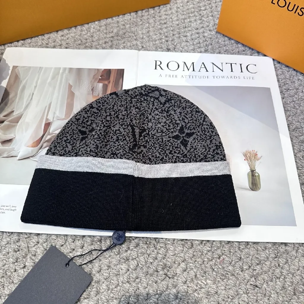 View 7 of Monochrome Knit Beanie with Signature Logo