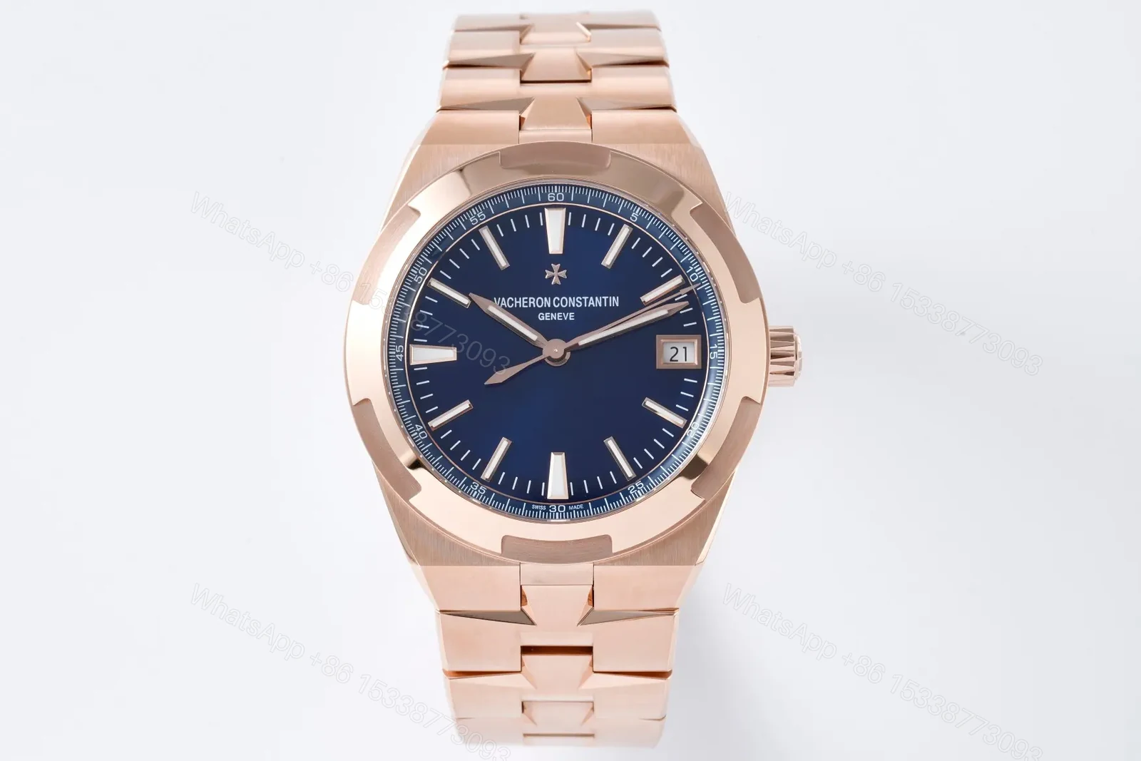 PPF Factory Vacheron Constantin Overseas 4500V Series Rose Gold Blue Dial Automatic Watch – 41mm Case with Interchangeable Steel and Rubber Straps — view 1