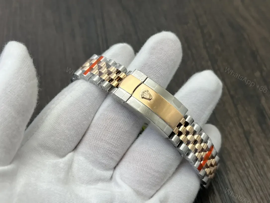 View 8 of Rolex Datejust 36 Stainless Steel Yellow Gold Fluted White Roman Jubilee 126233-0029