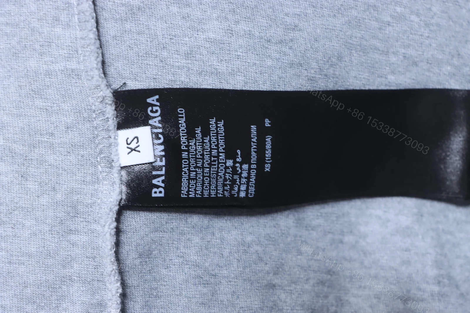 View 6 of Balenciaga Clothes 25SS American Paper Tape Short-Sleeve T-Shirt grey