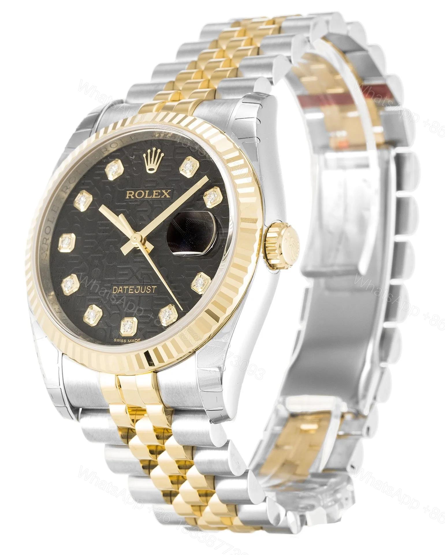 View 2 of Replica Rolex Datejust Black Jubilee Dial 116233 36 mm