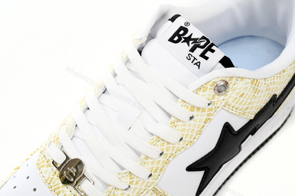 View 8 of A Bathing Ape Bape Sta Low White Snake Skin Pattern 1I80 191 009