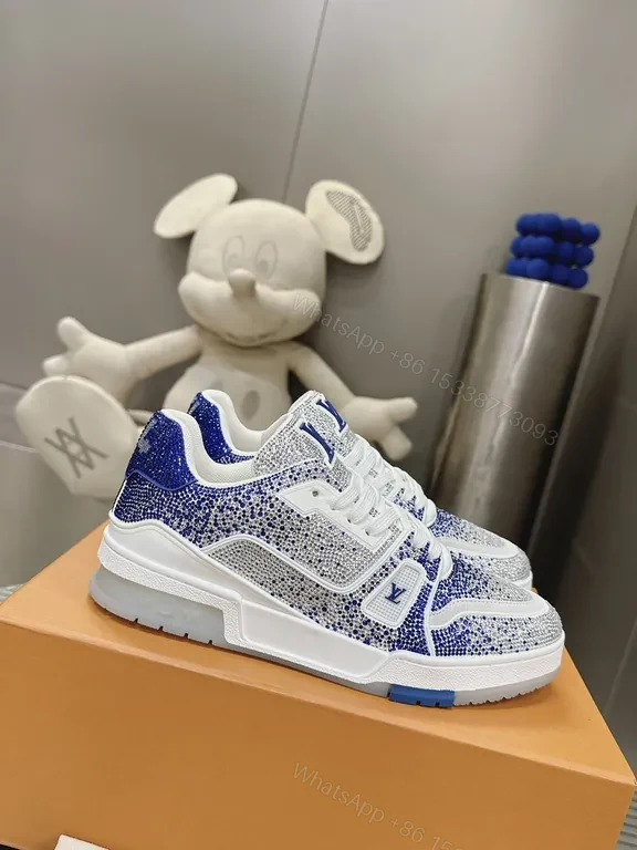 View 9 of Patterned LV High-Top Sneaker: Modern Luxe Comfort