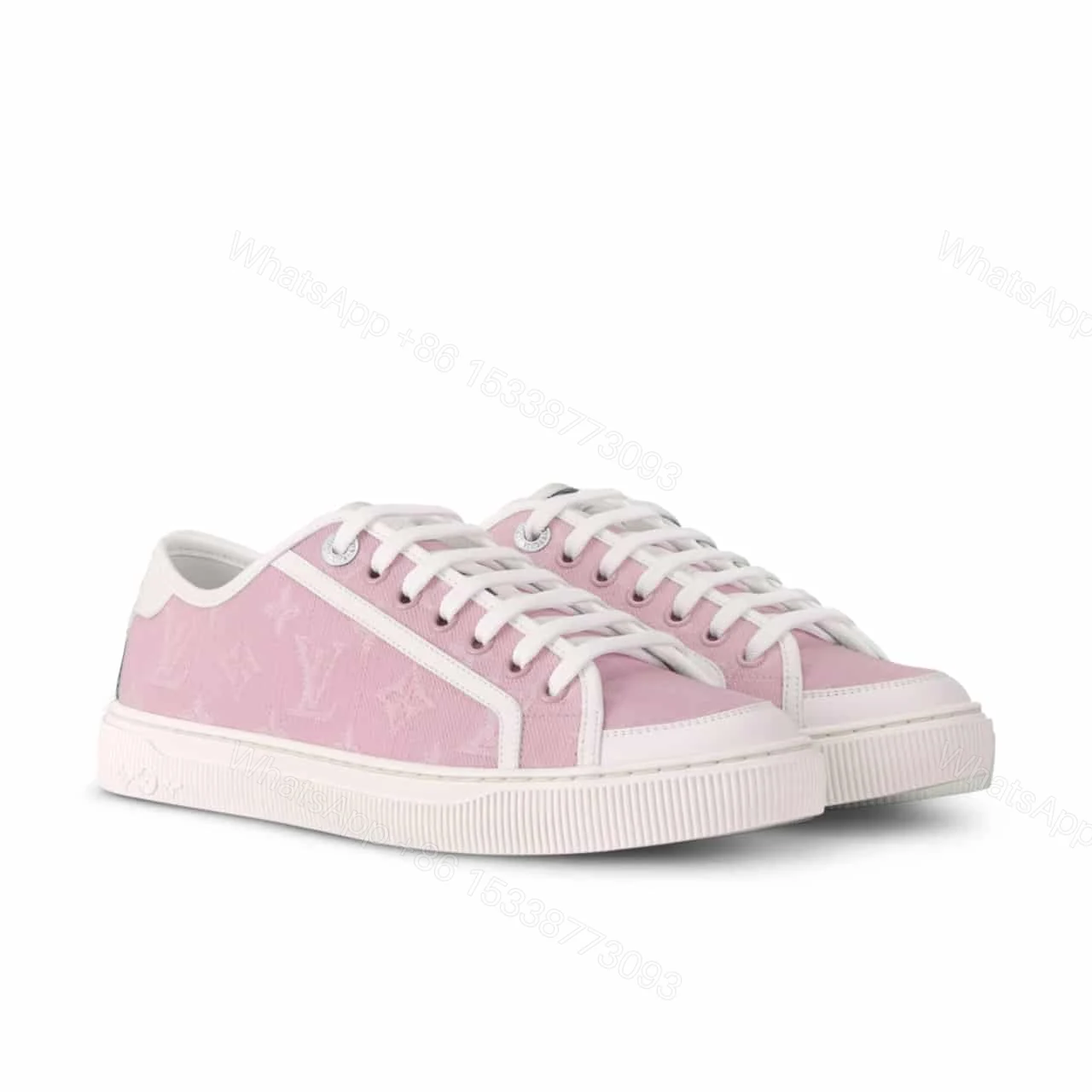 LOUIS VUITTON LV LAGOON SNEAKER DENIM ROSE 1AGYFO — view 1