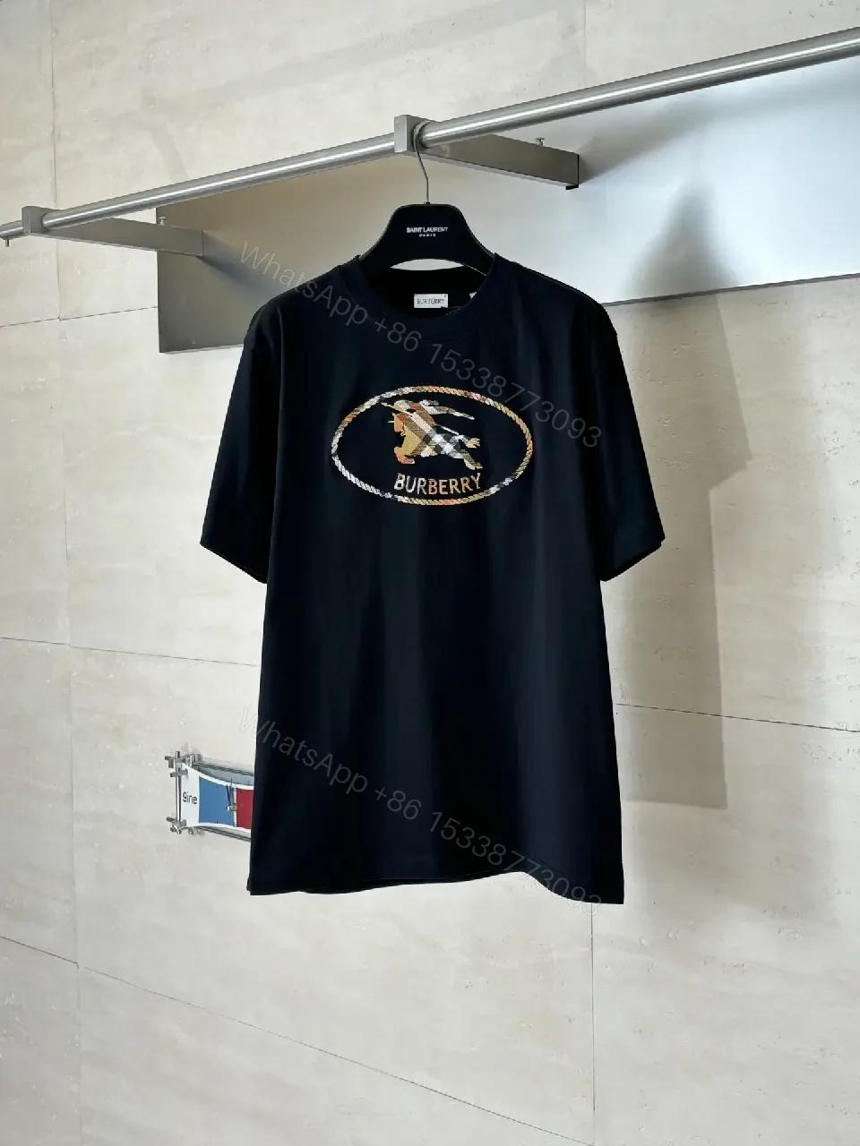 View 10 of Black Crest Graphic Tee – Premium Cotton Blend Modern Streetwear