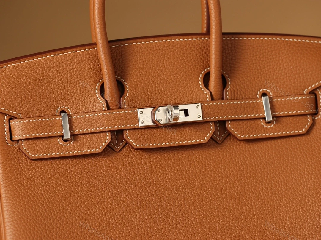 View 10 of 獨家正品級別高仿HermesBirkin25系列金棕銀扣