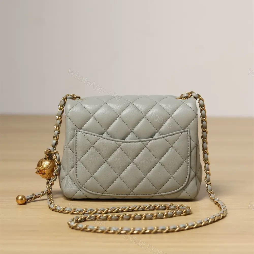 View 2 of 高仿Chanel*CF系列方胖子金球包褐綠色XS免檢版