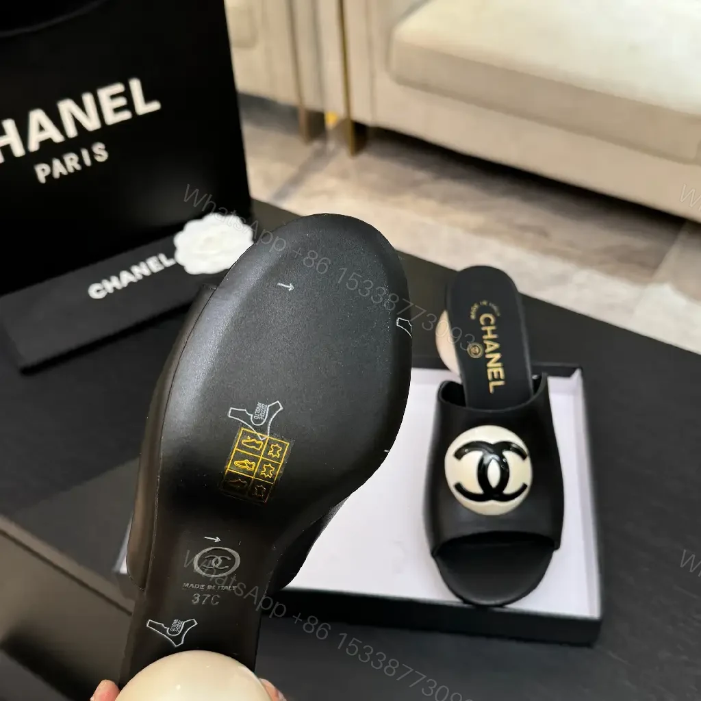 View 3 of Logo-Hardware Open-Toe Slide: Luxe Comfort, Bold Statement