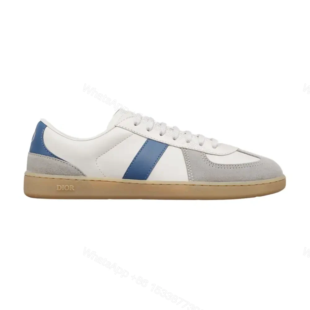 DIOR B01 MATCHPOINT SNEAKER BLUE AND WHITE SMOOTH CALFSKIN WITH GRAY SUEDE – CD239 — view 1