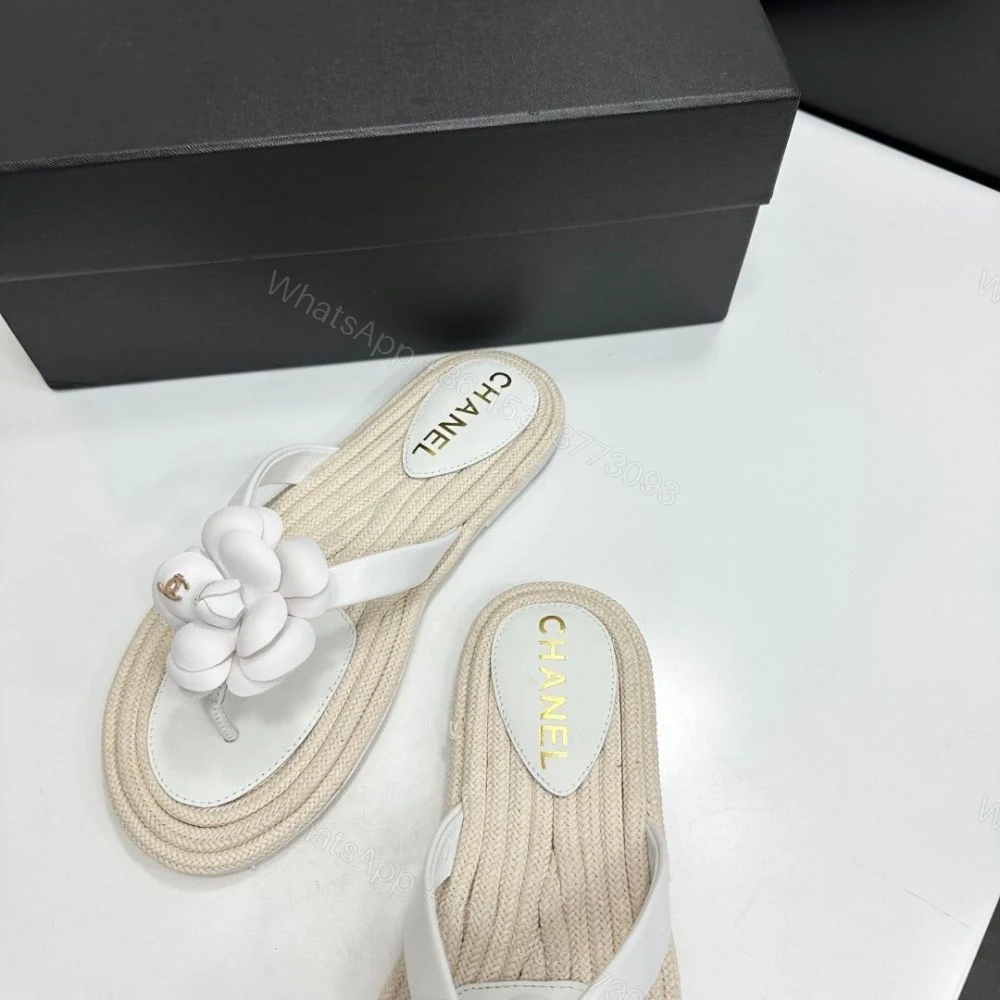 View 8 of Chanel Thong With Camellia White