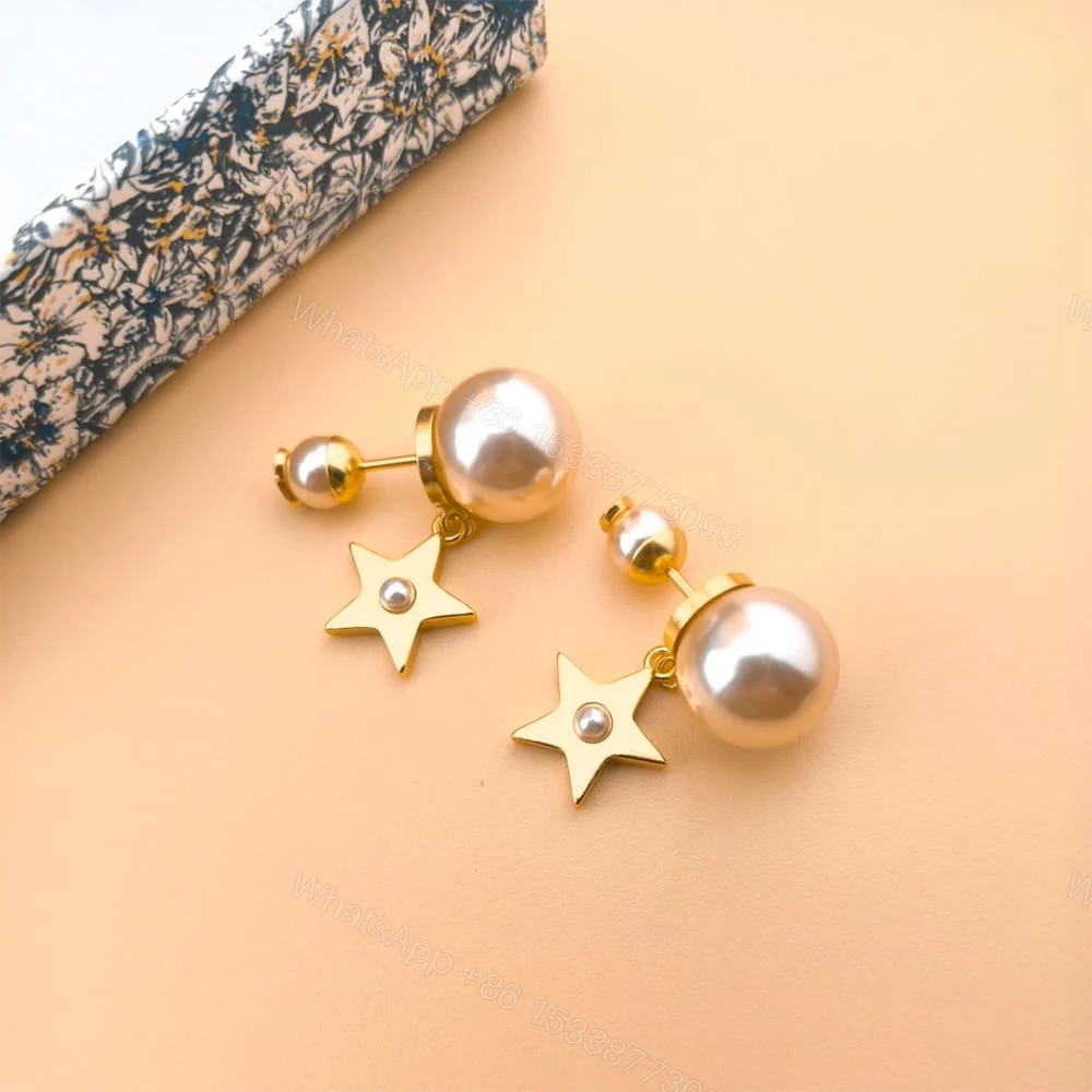 View 3 of Dior Metal Earrings Women’s Pink