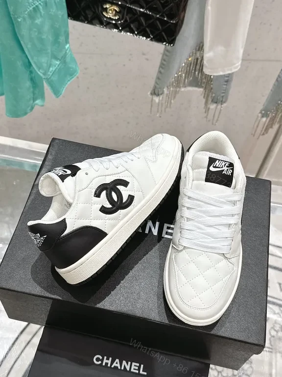 View 2 of White Quilted Leather Sneakers with Emblem - Elevated Comfort