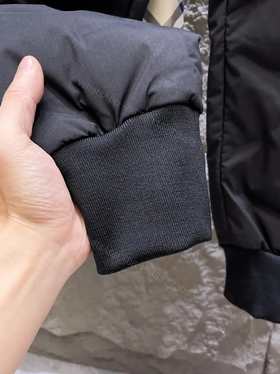 View 9 of Black Nylon Jogger with Subtle Designer Patch, Luxe Streetwear Style