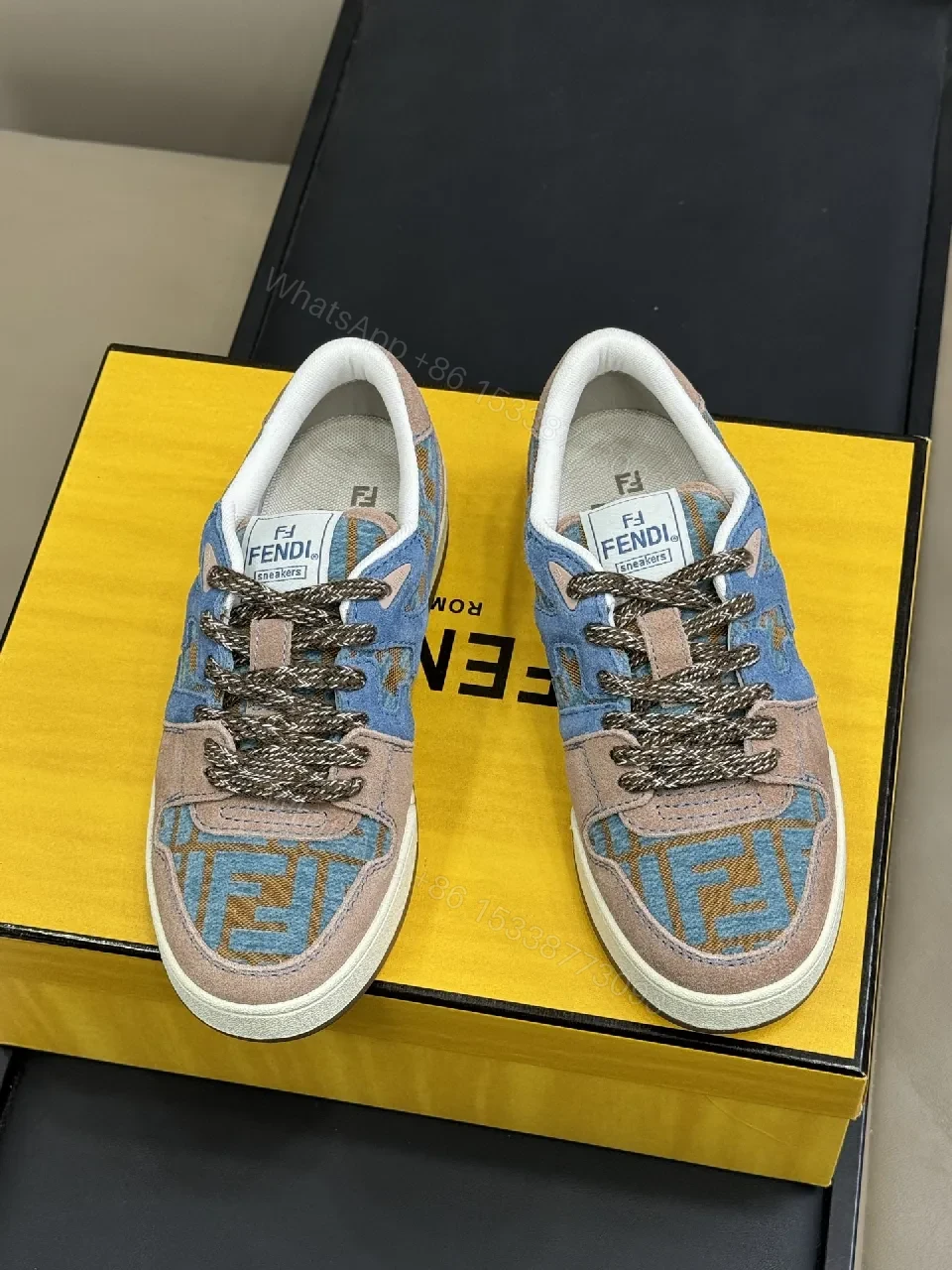 View 9 of Colorful Luxury Trainers: Suede/Textile, Signature Detailing