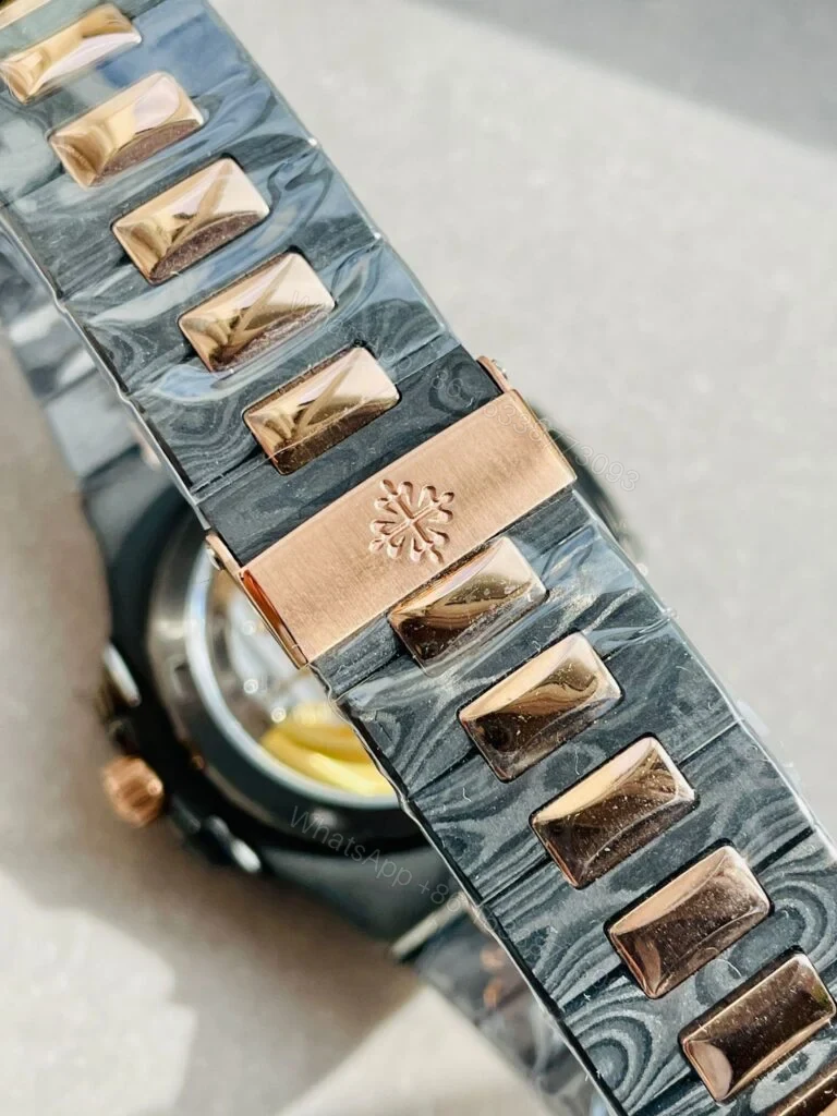 View 7 of Replica Patek Philippe Nautilus DiW Carbon Black Dial