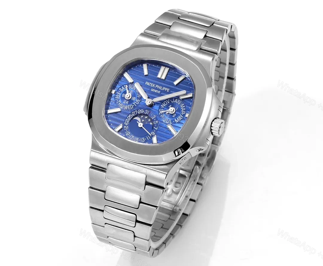 View 3 of Patek Philippe Blue Nautilus Perpetual Calendar